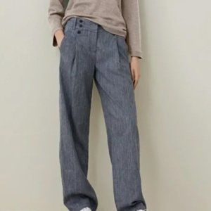 Poetry Woman’s Size 6 (30x28) Linen Pants Grey Casual Knit Lagenlook T572